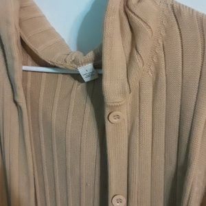 Brown Cardigan with hood